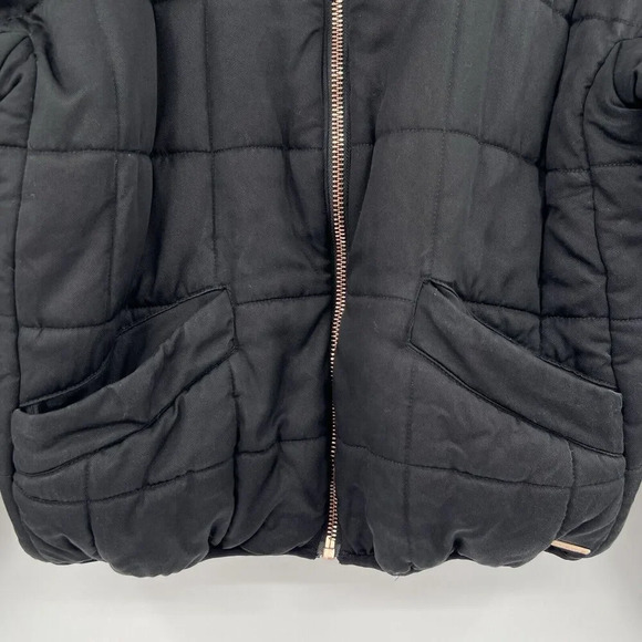 Avec Les Filles Curpo-Feel Thermal Puff Flight Jacket Velvet Trim Size Large - Picture 5 of 11